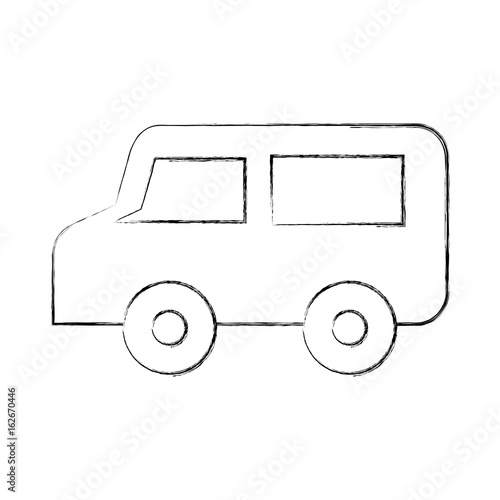 Car transport media information icon vector illustration design fuzzy 