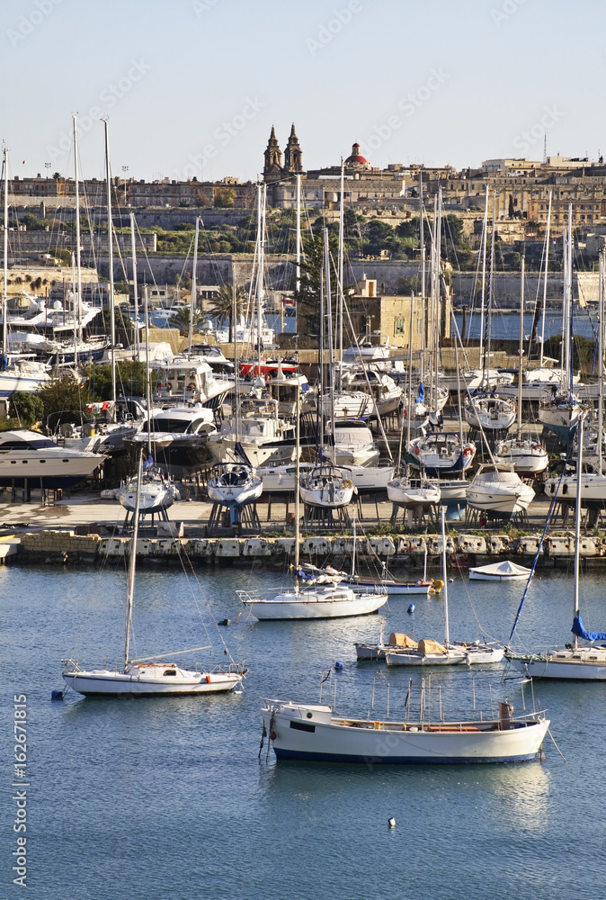 Port in Sliema (Tas-Sliema). Malta island