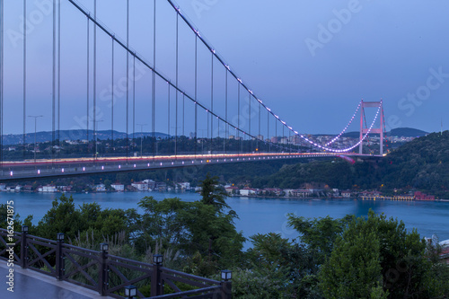 Fototapeta Naklejka Na Ścianę i Meble -  Bridge of Fatih Sultan Mehmet over Bosphorus during twilight