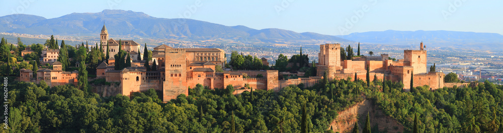 L'Alhambra vu de Albaicín, Grenade, Andalousie