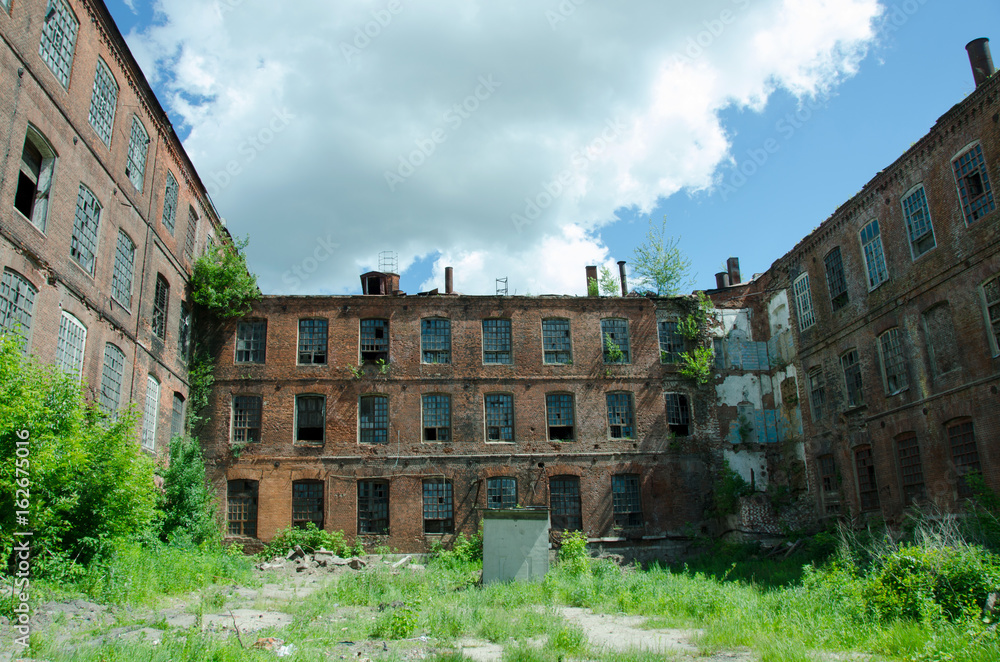 Abandoned textile factory. It was built in the middle of the 19th century. The European part of Russia, the city of Ivanovo.