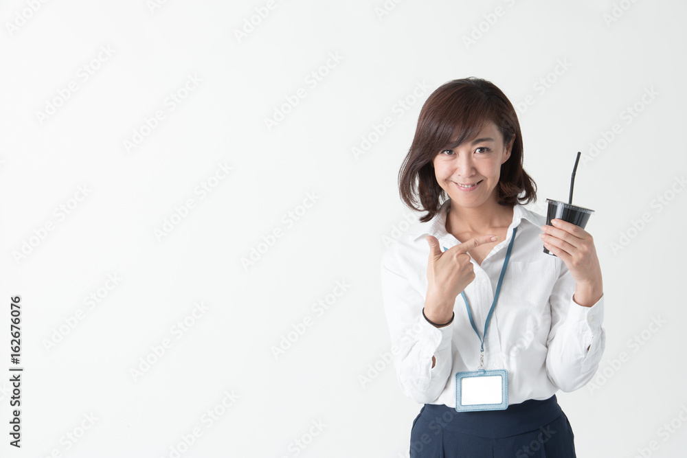 OLポートレート・ミドル女性(白バック) OLポートレート・ミドル女性(白バック)