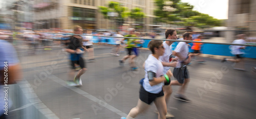 a marathon in motion speed blur