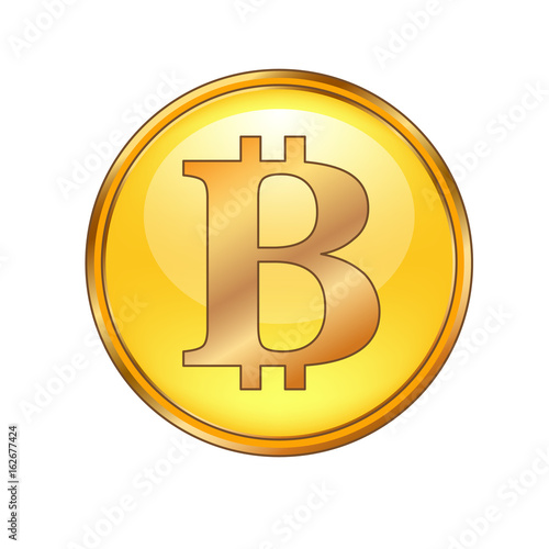 isolated Crypto coin bitcoin - digital currency, Cryptoactive