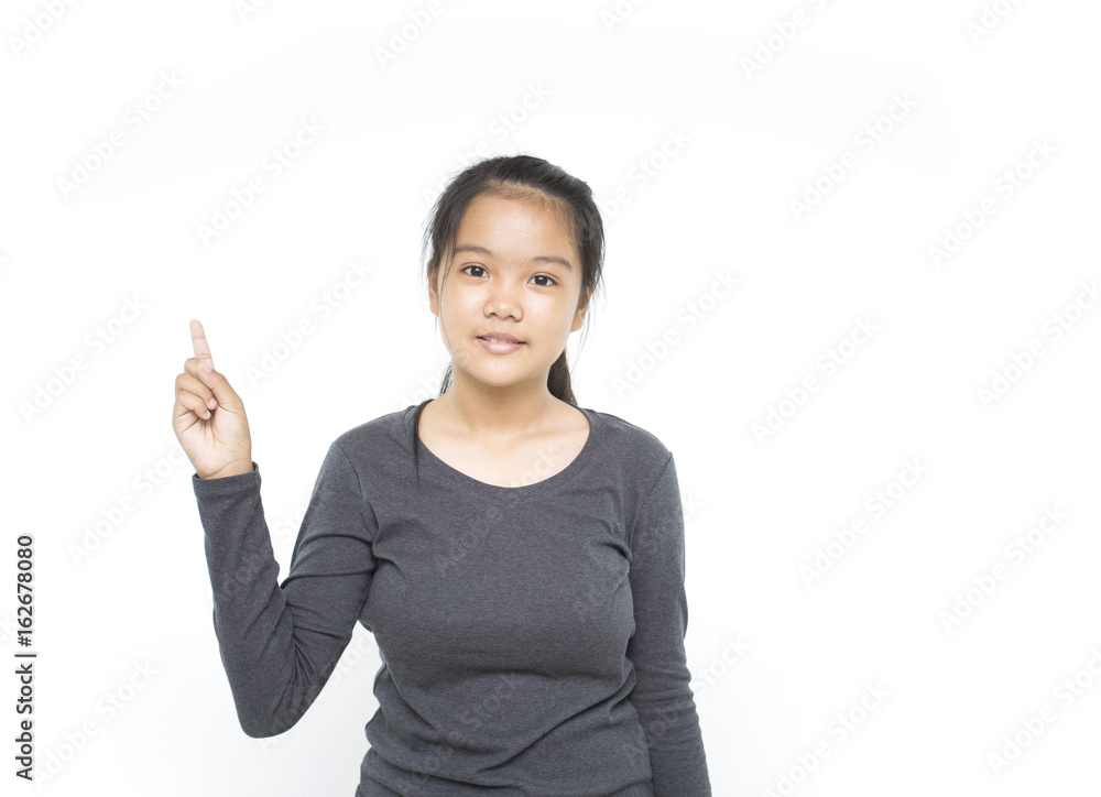 student hand up for winner celebrating success student hand up for winner celebrating success