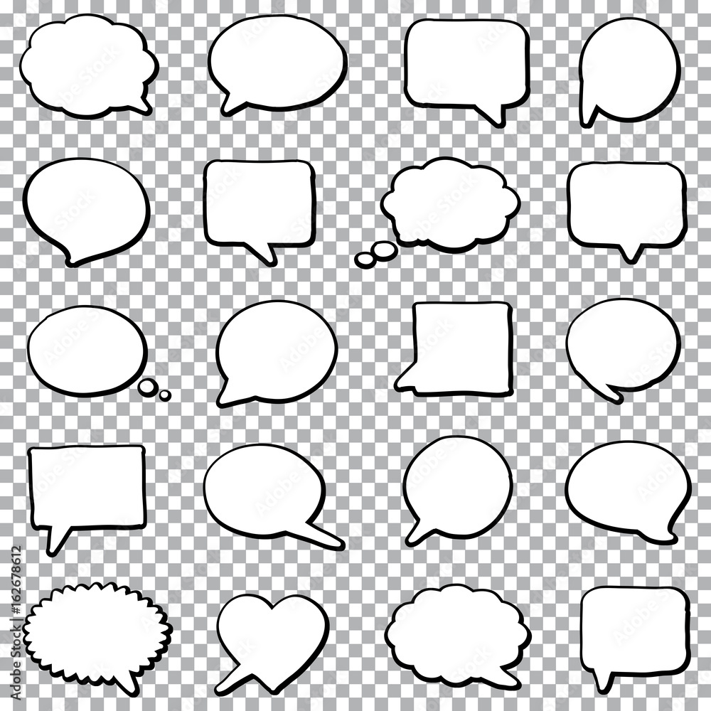 Obraz premium Bubble speech set