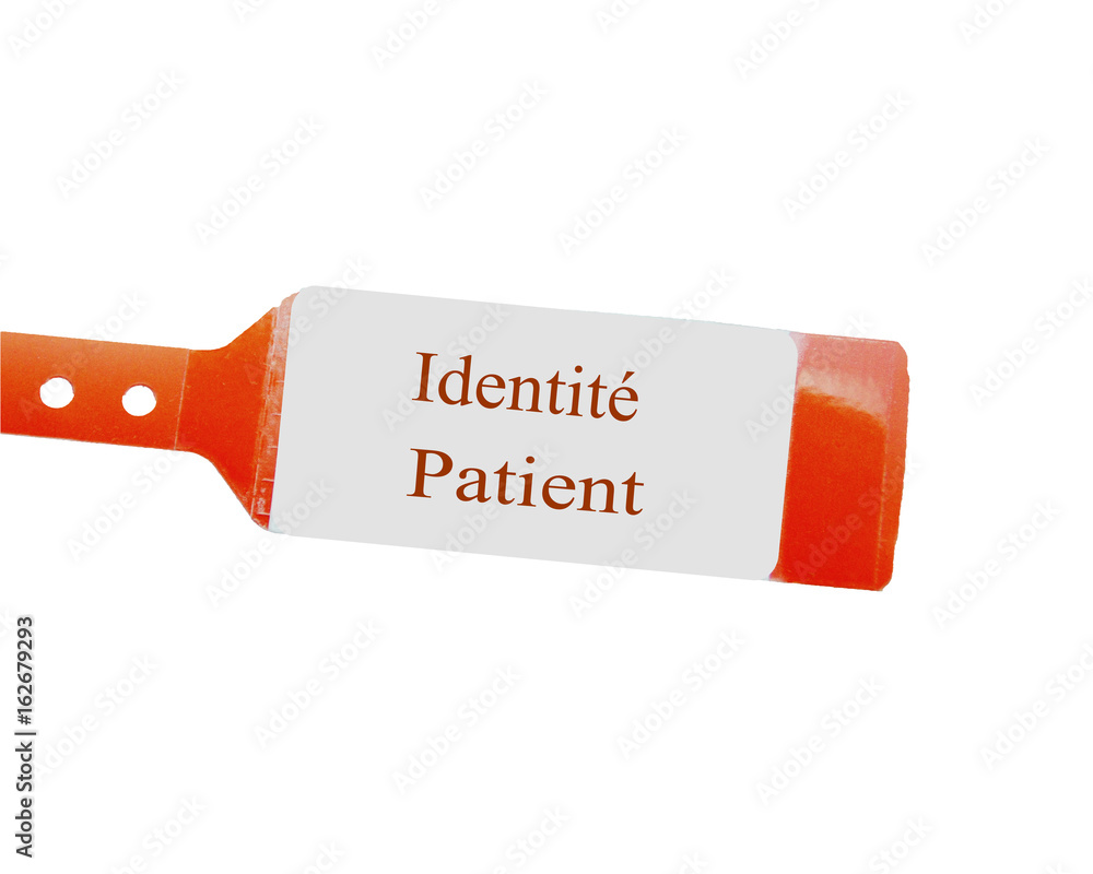 bracelet d'identification d'admission à l'hôpital Stock Photo | Adobe Stock