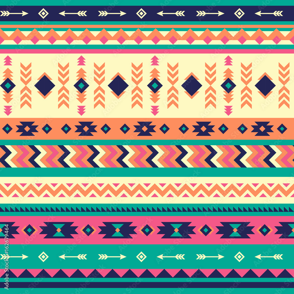 Tribal vector seamless pattern. Aztec abstract geometric art print. Vector background. Wallpaper, cloth design, fabric, paper, cover, textile template Tribal vector seamless pattern. Aztec abstract geometric art print. Vector background. Wallpaper, cloth design, fabric, paper, cover, textile template