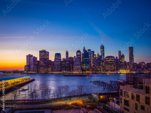 Sunset on Manhattan, New York