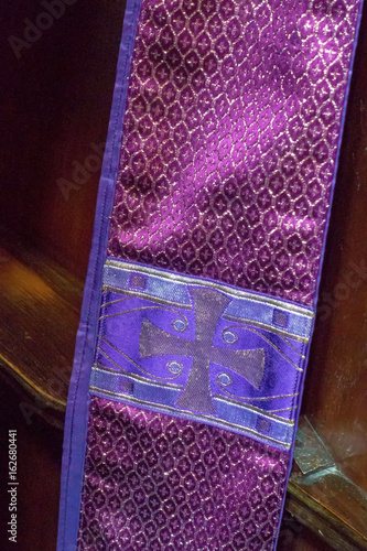 Fototapeta BERGAMO, LOMBARDY/ITALY - JUNE 26 : Priest's Stole in the Cathedral of St Alexan