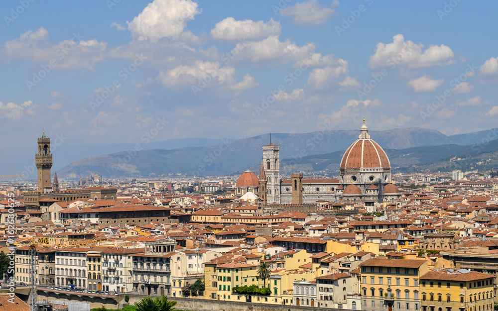 Vista de la ciudad de Florencia, rio Arno