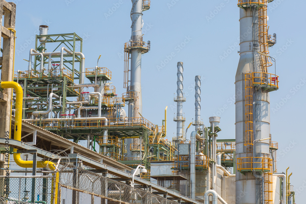 Big structure of oil refinery plant in day time Big structure of oil refinery plant in day time