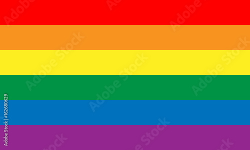 Lesbian, gay, bisexual, and transgender flag. Rainbow pride flag of LGBT organization. Vector illustration