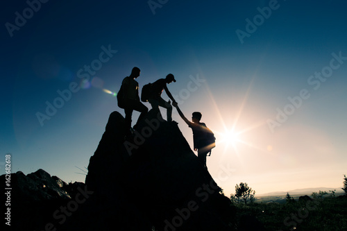 successful team, Enjoyable life in nature, ready for the climbing season, 