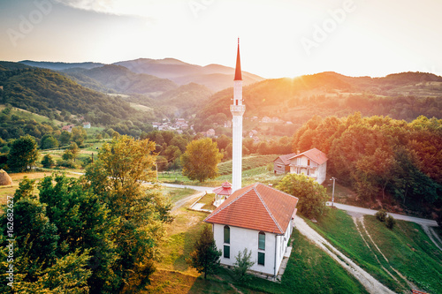 Photography Ozimica. mosque aerial view