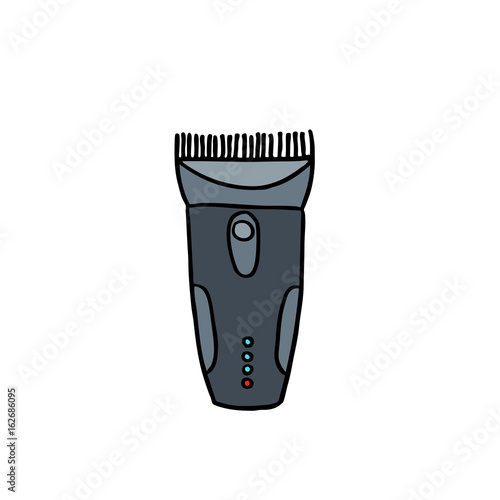 clippers hair doodle icon