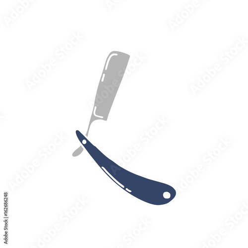 straight razor doodle icon