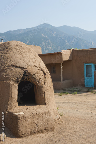 Adobe Horno, Pueblo and Mountains