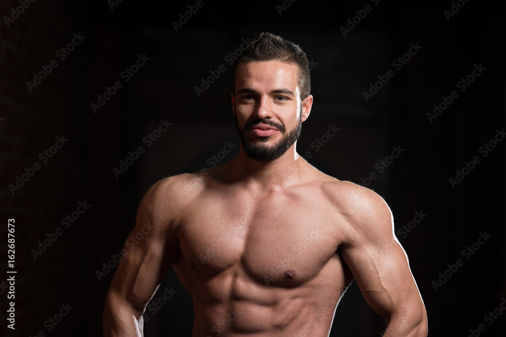 Portrait Of A Physically Fit Muscular Model Portrait Of A Physically Fit Muscular Model