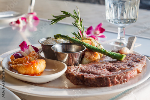 Tropical Prime Rib And Shrimp