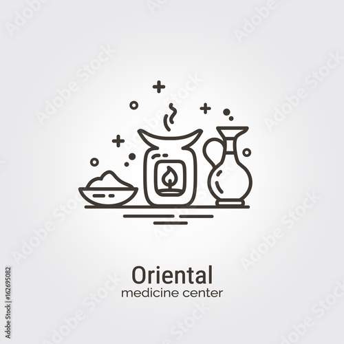 Oriental medicine center - logo template