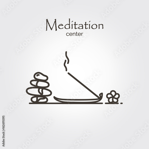 Meditation center - logo template