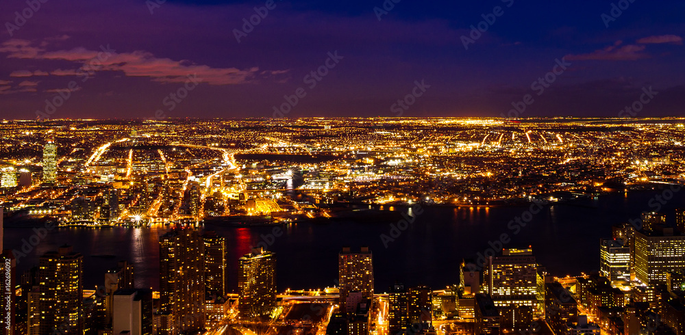 Fototapeta premium Night over Hudson River