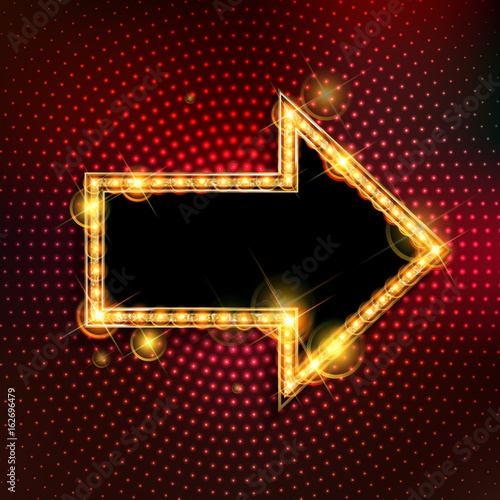 Retro banner with shining lights