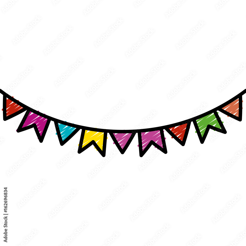 party garlands isolated icon vector illustration design party garlands isolated icon vector illustration design