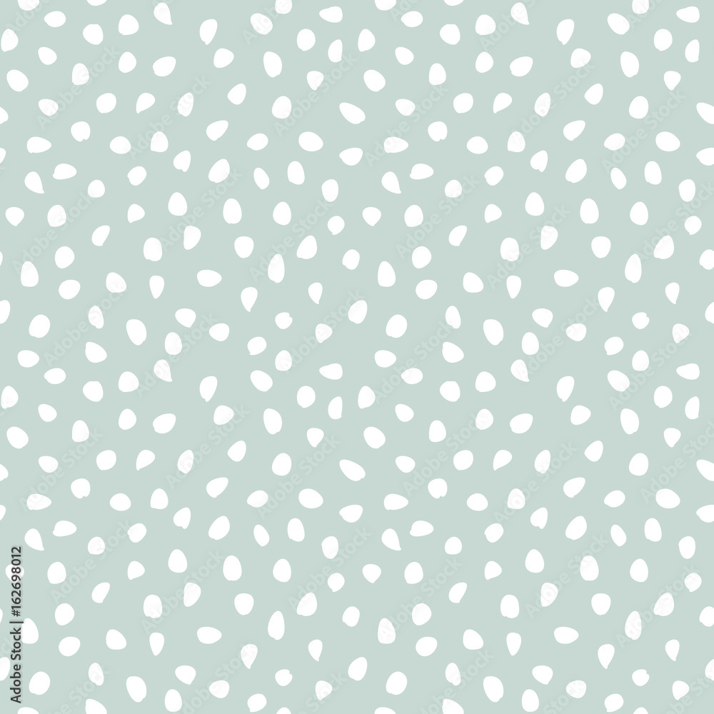 Seamless light blue and white background with random elements. Tileable ornament. Dotted abstract pattern