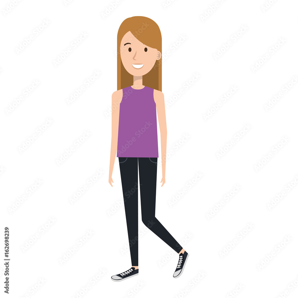 beautiful and young woman character vector illustration design beautiful and young woman character vector illustration design
