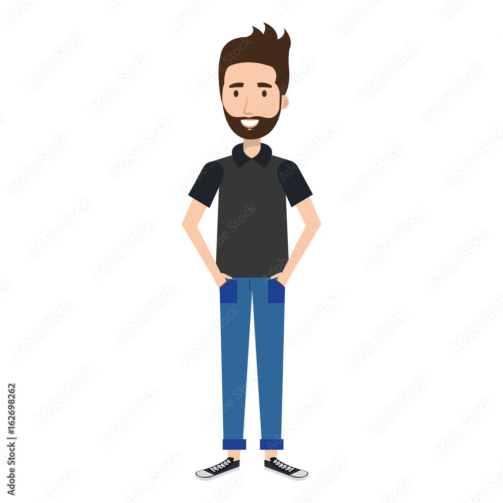 young man model avatar character vector illustration design young man model avatar character vector illustration design