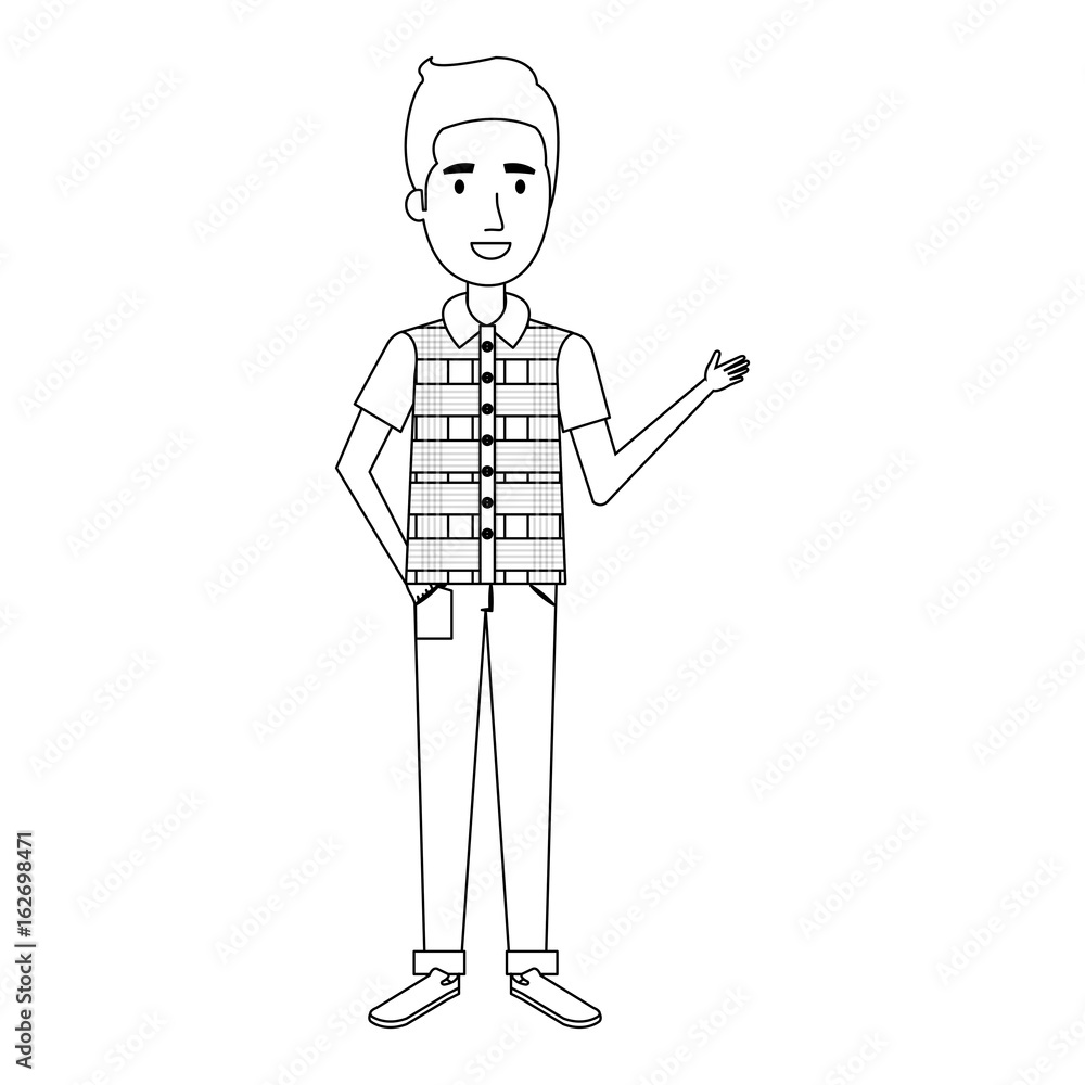 young man model avatar character vector illustration design young man model avatar character vector illustration design