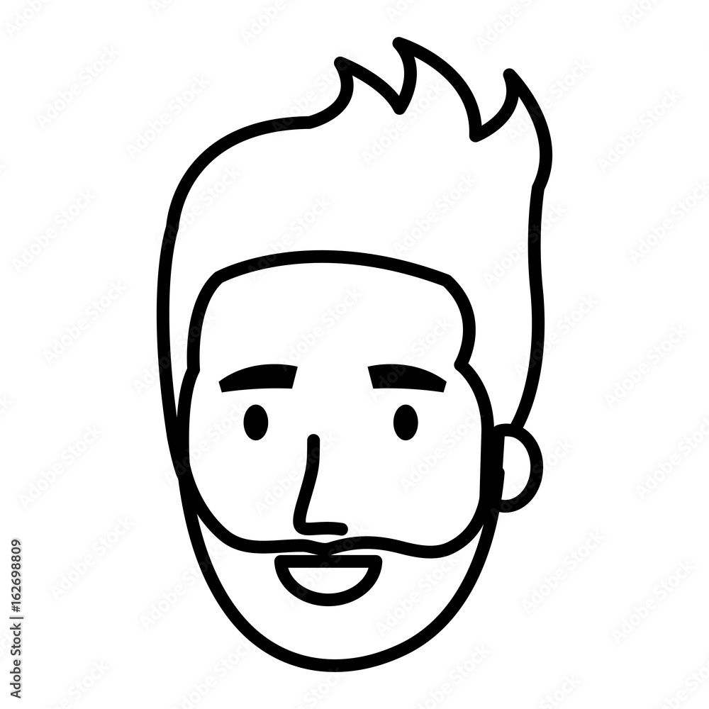 young man head avatar character vector illustration design young man head avatar character vector illustration design