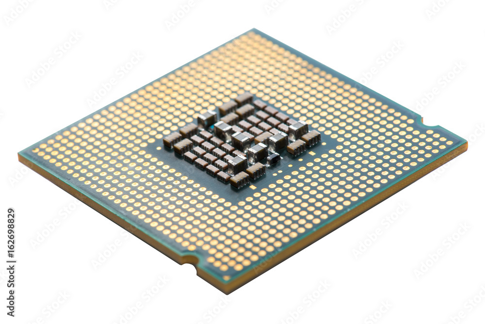 Close up of Electronic CPU on Mainboard computer. Close up of Electronic CPU on Mainboard computer.