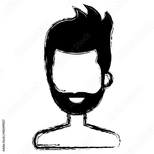 young man shirtless avatar character vector illustration design
