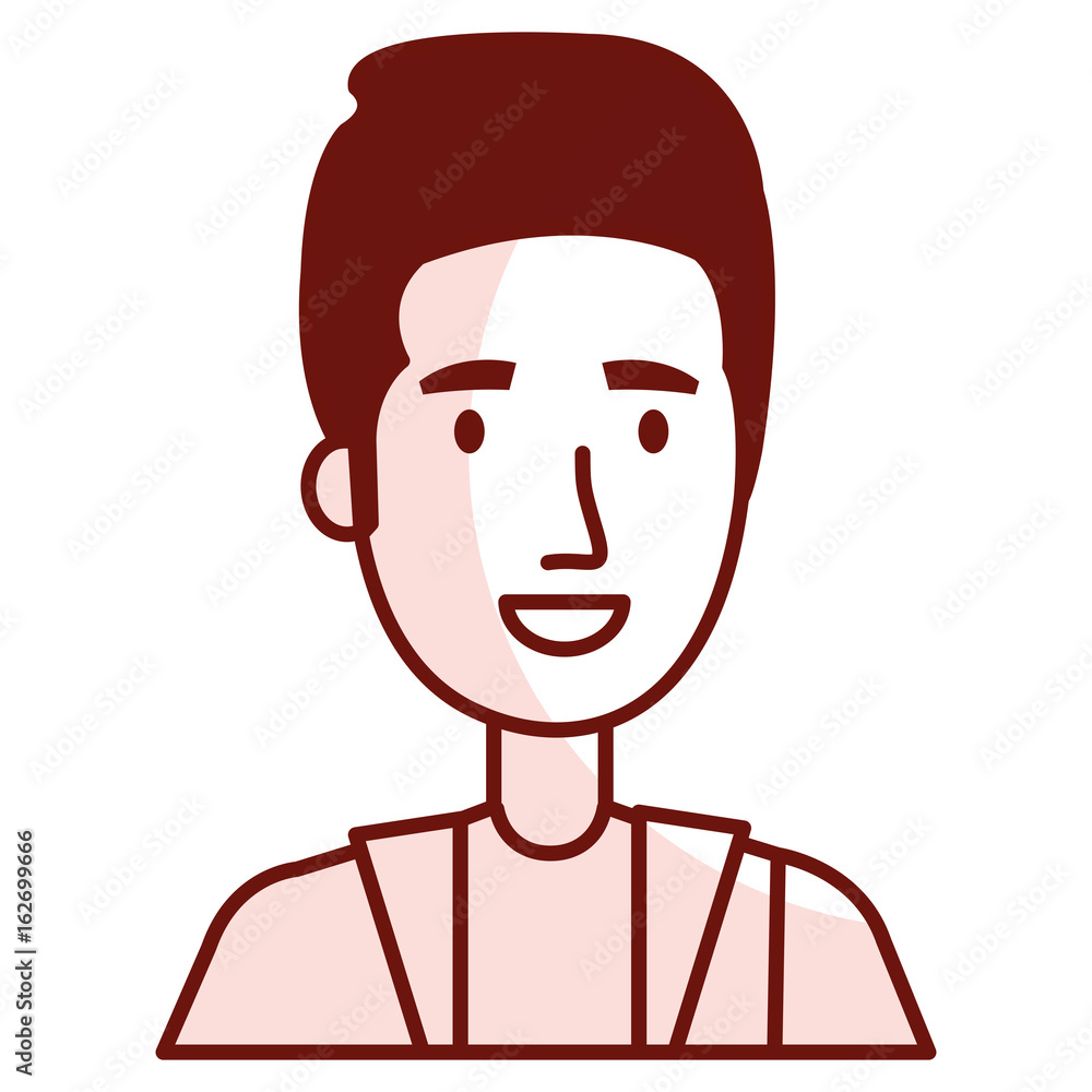 young man model avatar character vector illustration design