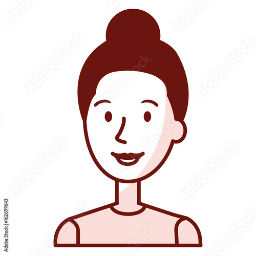 beautiful and young woman character vector illustration design