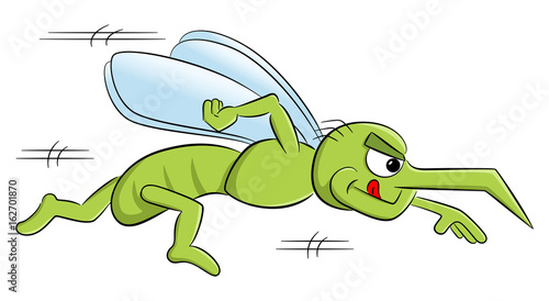 blutrünstiger Cartoon Moskito 