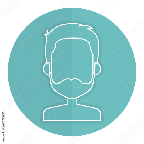 young man shirtless avatar character vector illustration design