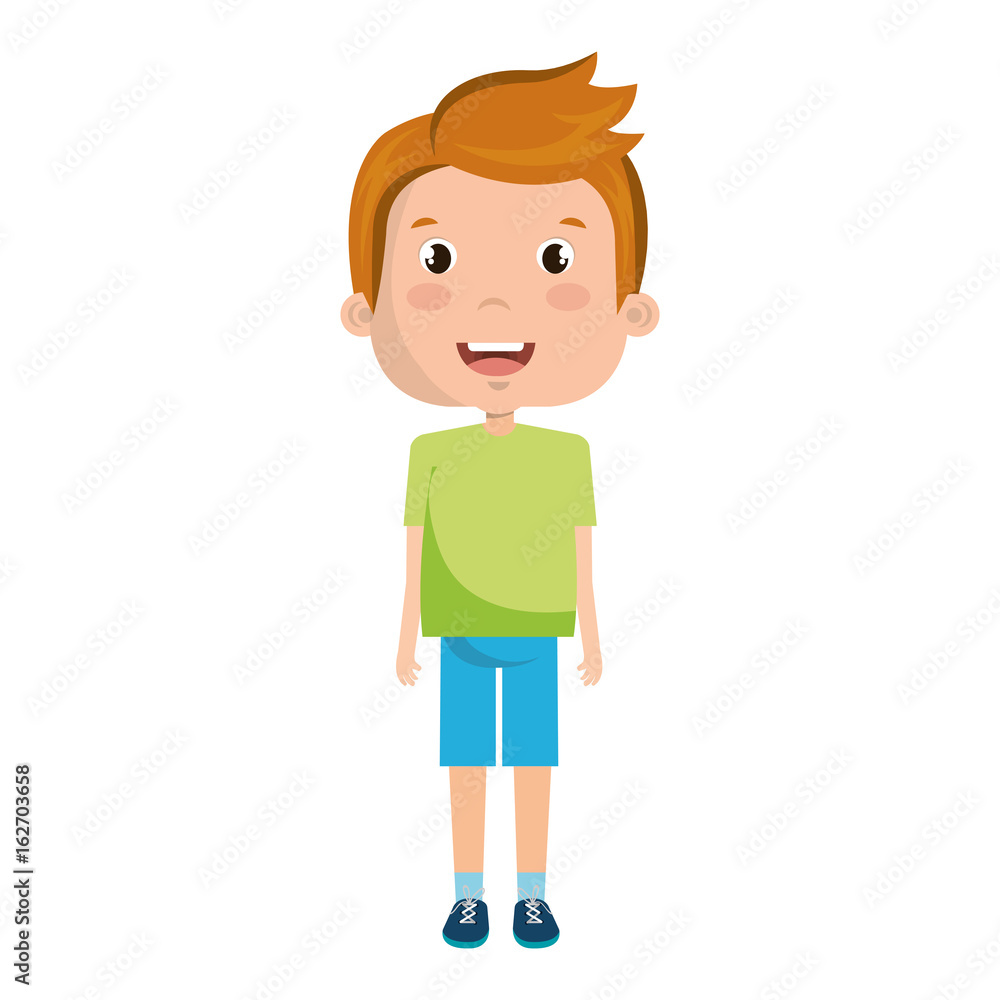 cute boy avatar character vector illustration design