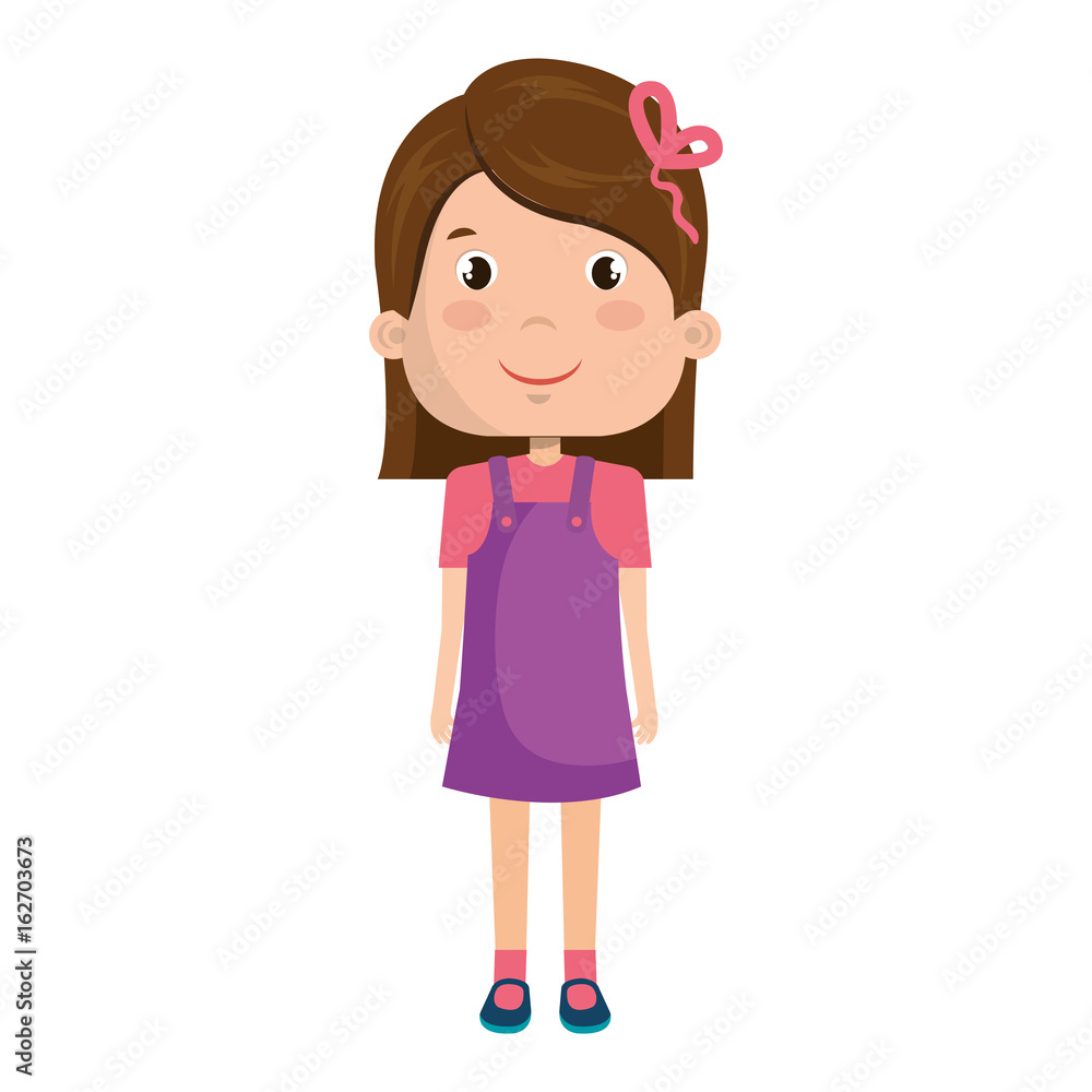 cute little girl character vector illustration design cute little girl character vector illustration design