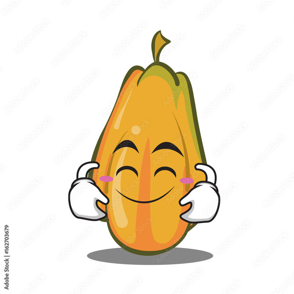 Cute smile papaya cartoon character design Stock Vector Adobe Stock