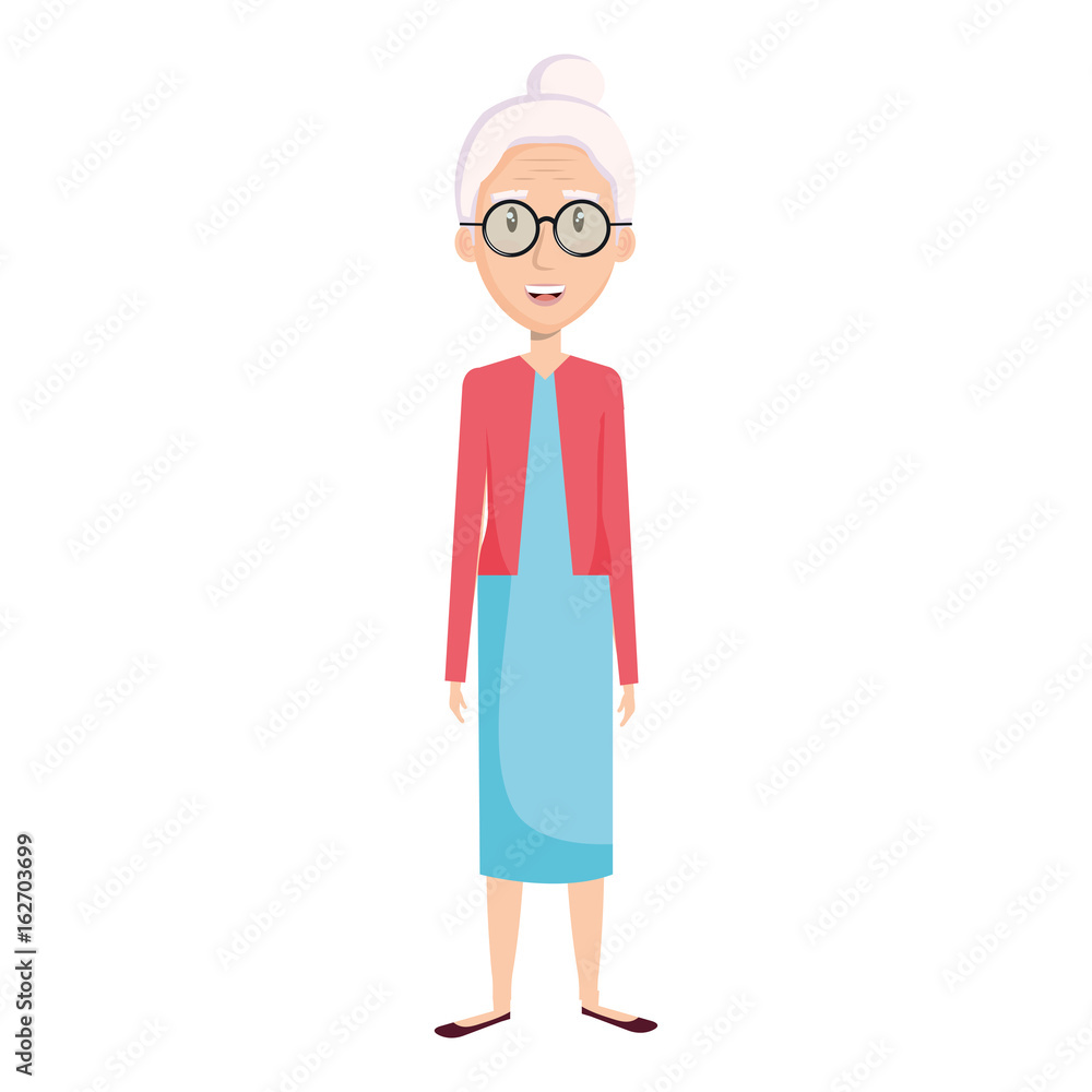 cute grandmother avatar character vector illustration design cute grandmother avatar character vector illustration design