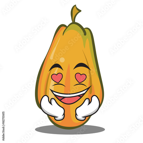 In love papaya cartoon character design