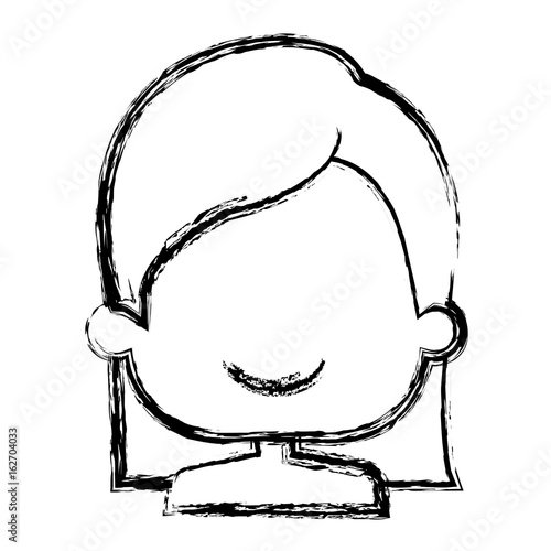 cute little girl shirtless character vector illustration design