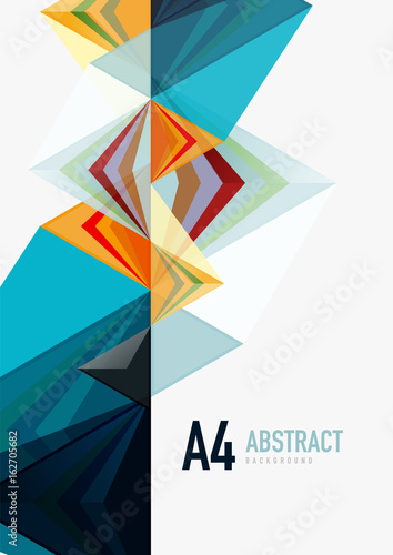 Triangular low poly vector a4 size geometric abstract template Free Download Triangular low poly vector a4 size geometric abstract template - GFXLoad