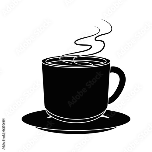 coffee mug icon over white background vector illustration