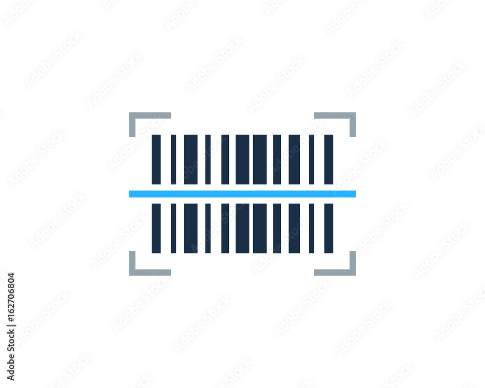 Barcode Icon Logo Design Element