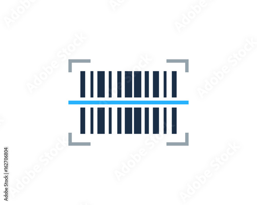 Barcode Icon Logo Design Element